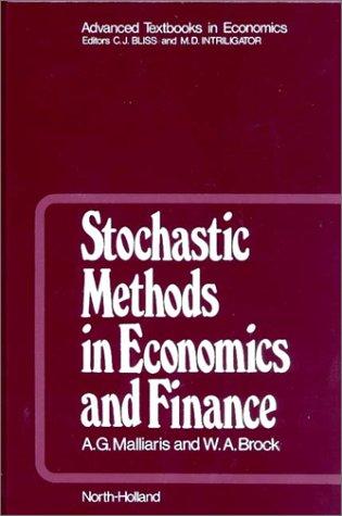 Cover for Stochastic methods in economics and finance