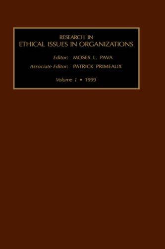 Cover for Research in Ethical Issues in Organizations, Volume 1 (Research in Ethical Issues in Organizations)
