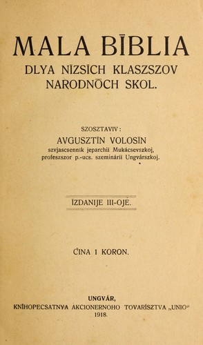 Cover for Mala bīblia