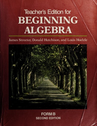 Cover for Teacher's edition for Beginning algebra, Form B