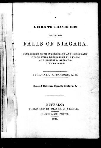 Cover for A guide to travelers visiting the falls of Niagara