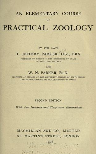 Cover for An elementary course of practical zoology