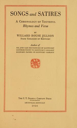 Cover for Songs and satires