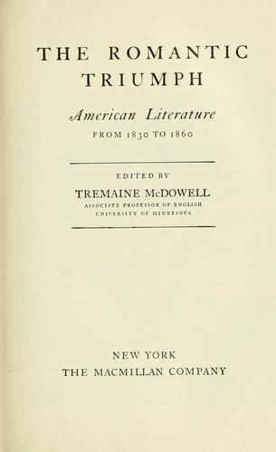 Cover for The romantic triumph
