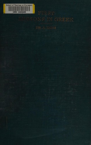 Cover for First lessons in Greek