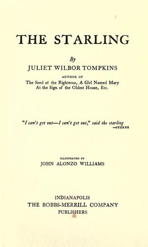 Cover for The starling