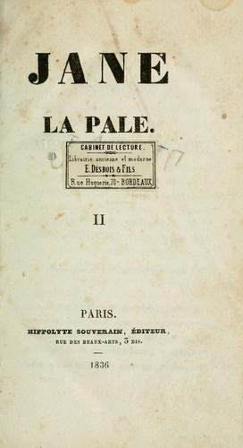 Cover for Jane la Pâle