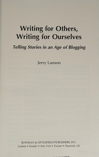 Cover for Writing for ourselves, writing for others