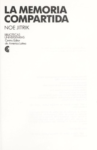 Cover for La memoria compartida