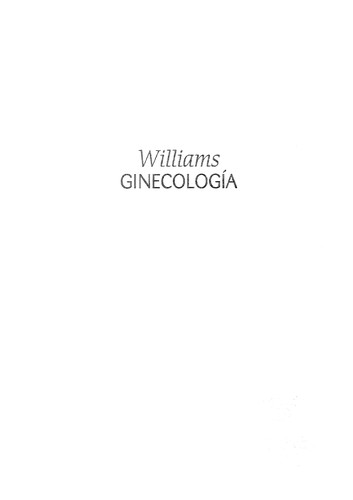 Cover for Williams. Ginecologi a