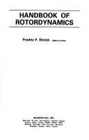 Cover for Handbook of rotordynamics