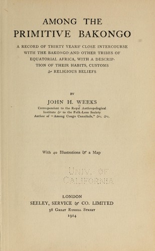 Cover for Among the primitive Bakongo