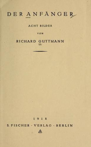 Cover for Der Anfänger