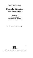 Cover for Deutsche Literatur des Mittelalters