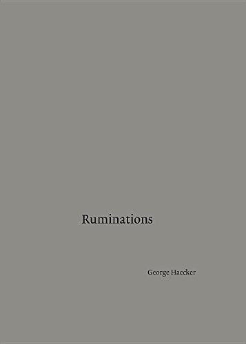 Cover for Ruminations