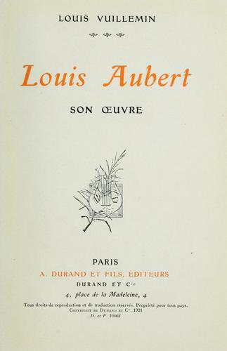 Cover for Louis Aubert