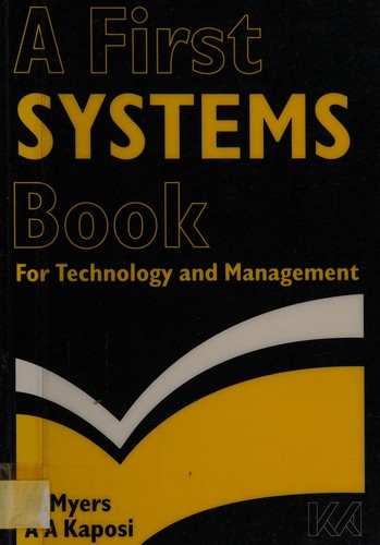 Cover for A first systems book for technology and management