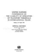 Cover for United Nations Conference on the Liability of Operators of Transport Terminals in International Trade, Vienna, 2-19, April 1991