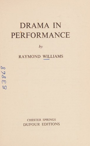 Cover for Drama in performance