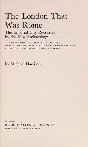Cover for The London that was Rome
