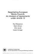 Cover for Negotiating European Works Councils