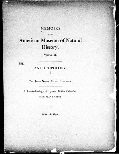 Cover for Archaeology of Lytton, British Columbia