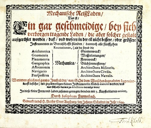 Cover for Mechanische Reissladen, das ist, Ein gar geschmeidige, bey sich verborgen tragende Laden
