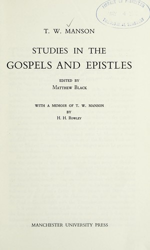 Cover for Studies in the Gospels and Epistles