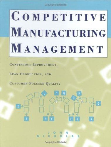 Cover for Competitive Manufacturing Management