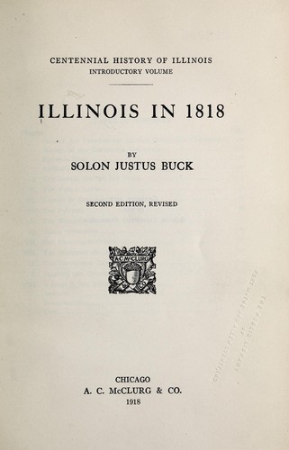 Cover for Illinois in 1818