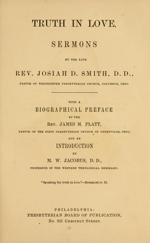 Cover for Truth in love