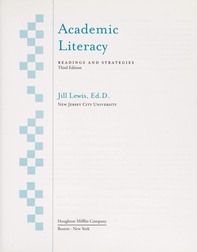 Cover for Academic literacy