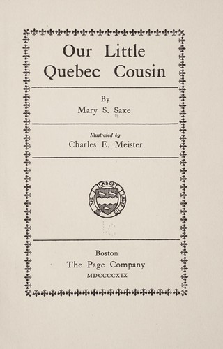 Cover for Our little Quebec cousin