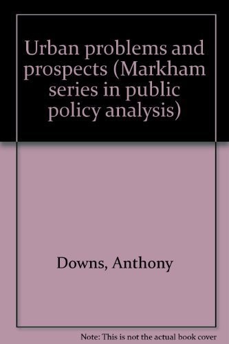 Cover for Urban problems and prospects.