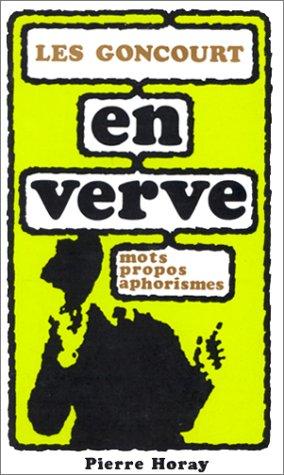 Cover for Les Goncourt en verve.