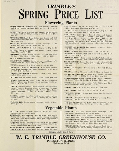 Cover for Trimble's spring price list