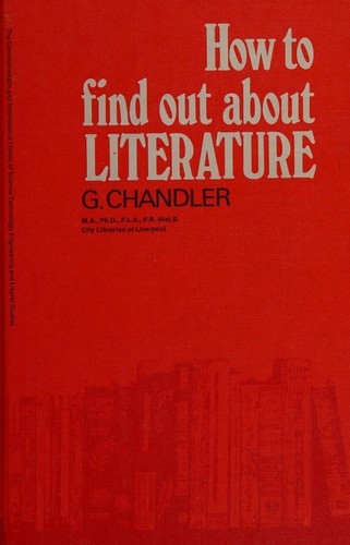 Cover for How to find out about literature