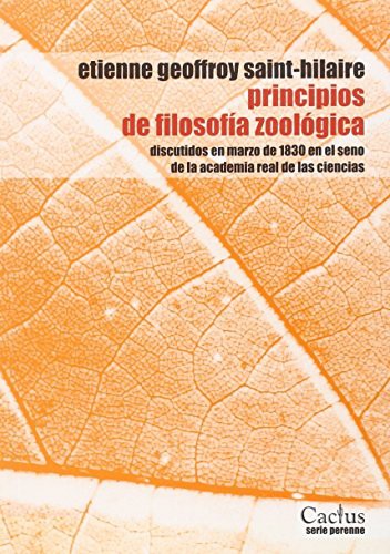 Cover for Principios de filosofía zoológica