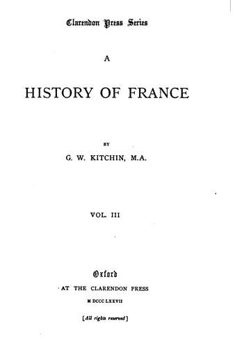 Cover for A History of France