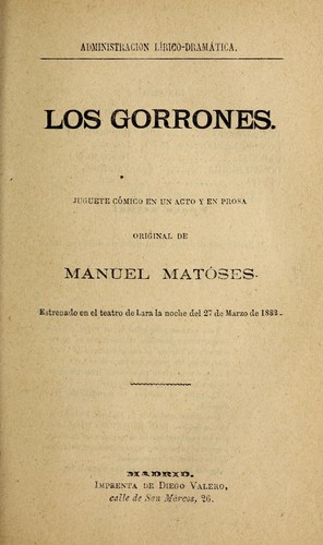 Cover for Los gorrones