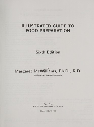 Cover for Illustrated guide to food preparation
