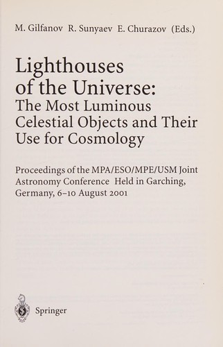 Cover for Lighthouses of the universe