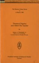 Cover for Thomas d'Aquino and Albert his teacher