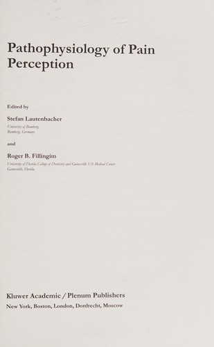Cover for Pathophysiology of pain perception