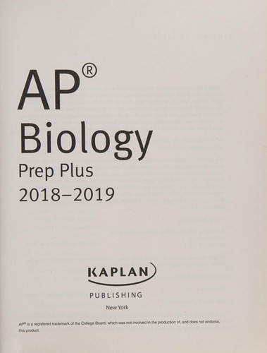 Cover for AP biology prep plus 2018-2019
