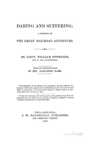 Cover for Daring and Suffering: A History of the Great Railroad Adventure