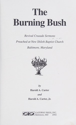 Cover for The burning bush