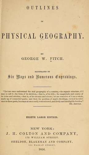 Cover for Outlines of physical geography