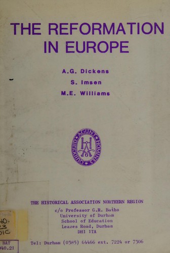 Cover for The Reformation in Europe