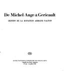 Cover for De Michel-Ange a Gericault